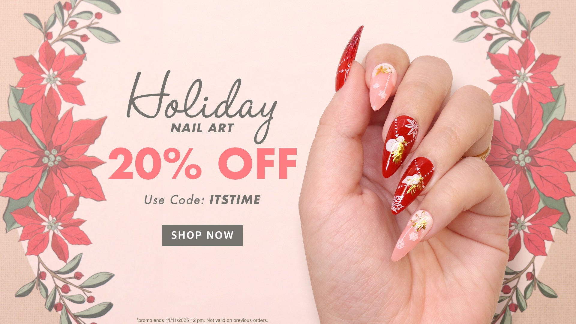 20% Off Holiday Nail Art