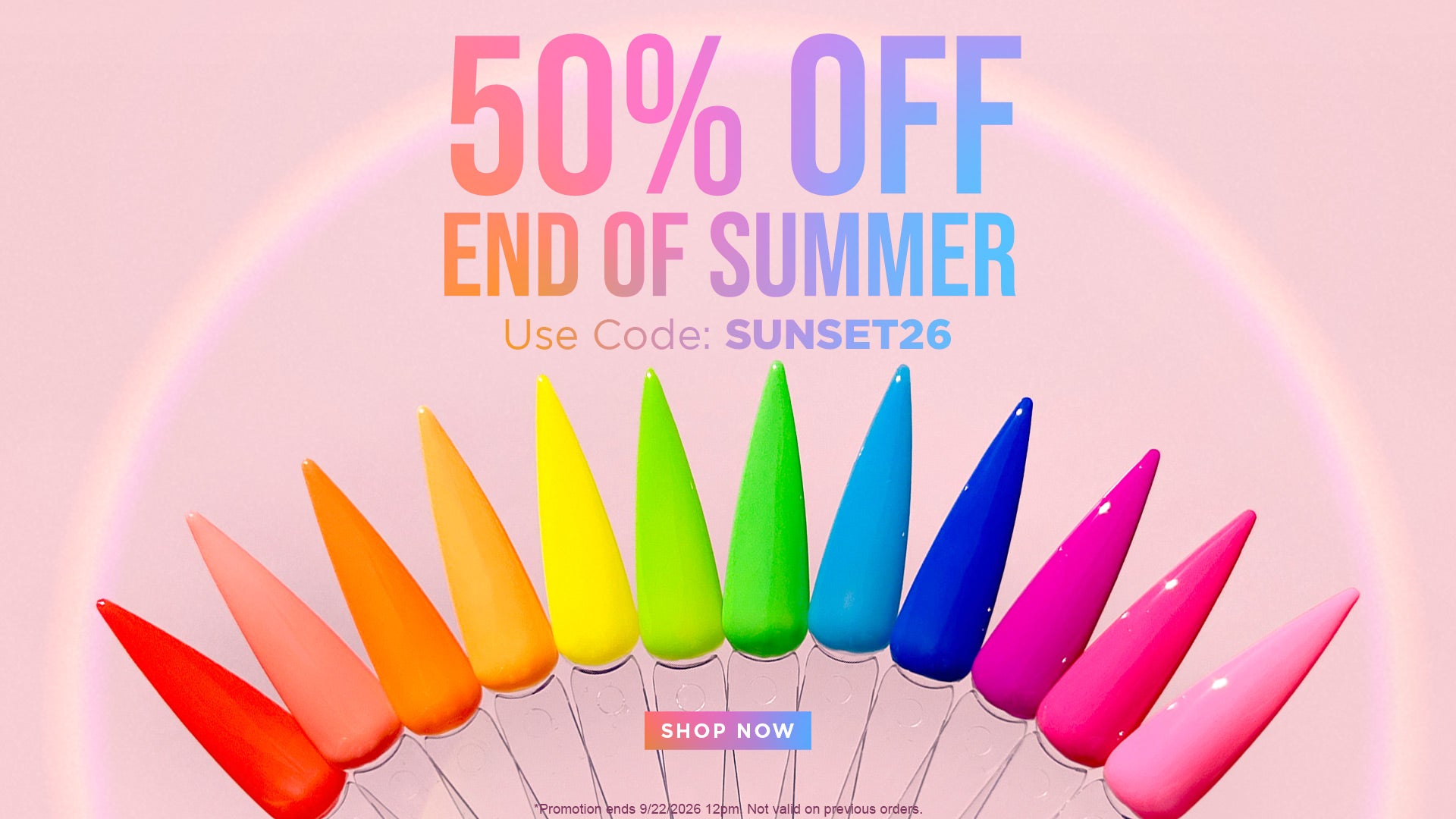 50% Off End of Summer Nail Sale - Neon Gels Glitters Stickers & more!