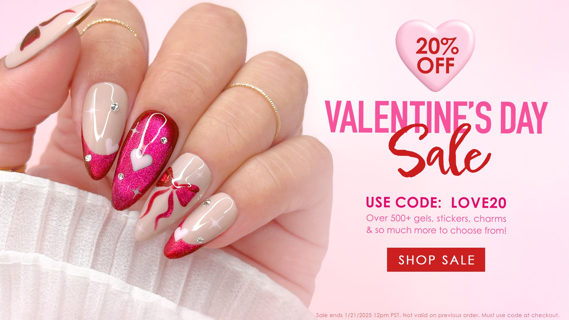 20% Off Valentine's Day Nail Art Supplies Quality Cute Trendy