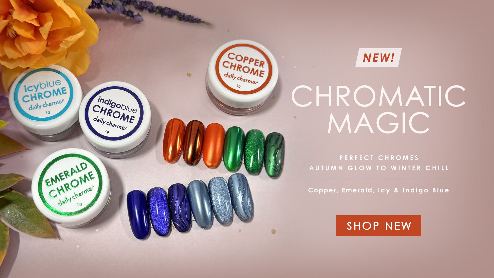 New Chromatic Magic Magnetic Chrome Powder Nails for Fall Winter Trend 2024