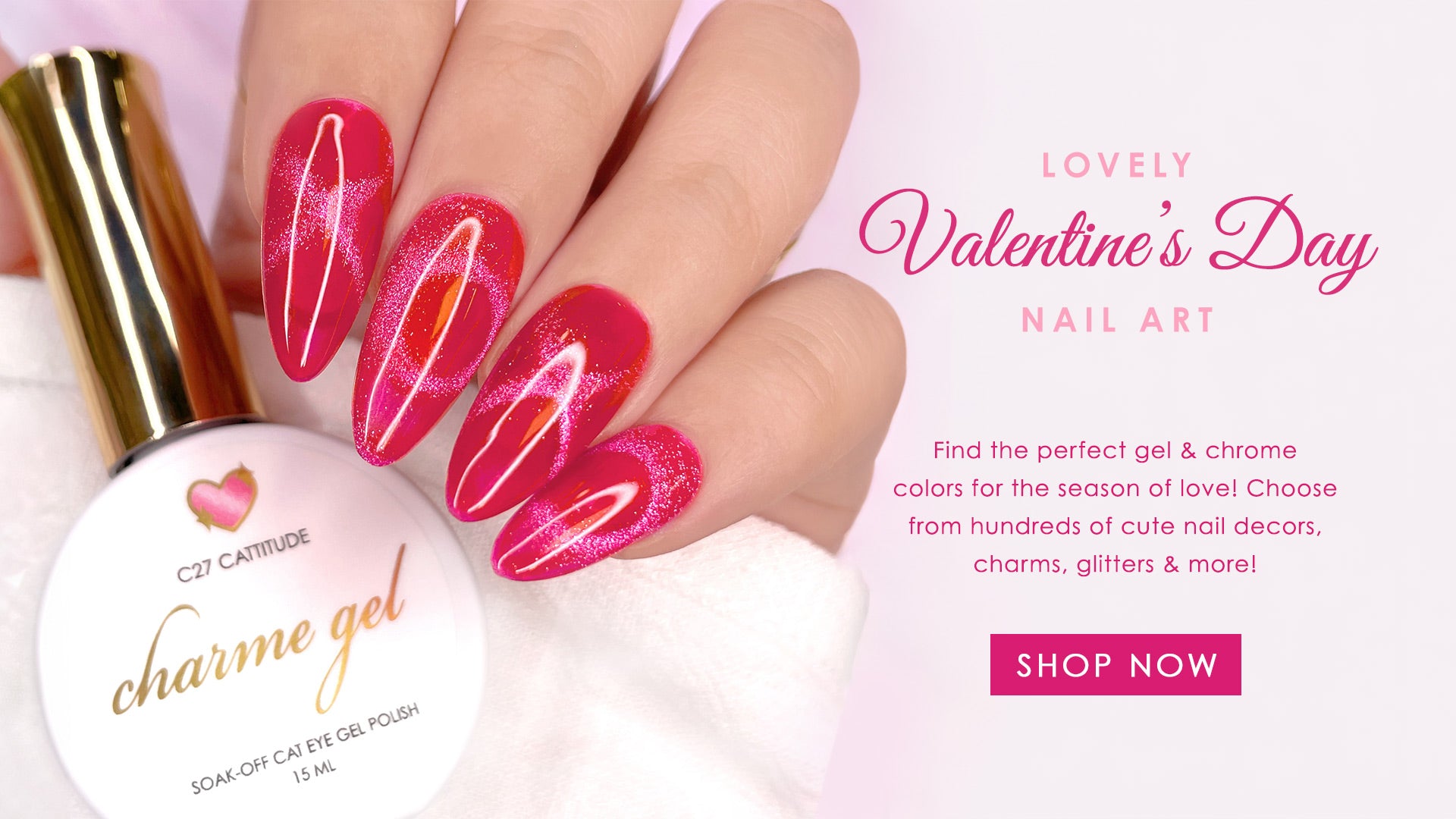 Quality Gel Polish Nail Art Supplies for Valentine's Day