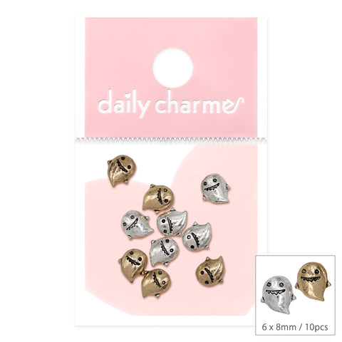 Halloween Boo Playful Ghostie Nail Charms Mix Vintage Silver Gold 3D Jewelry