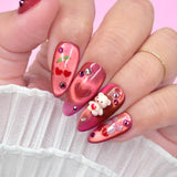 Sweetheart Teddy Resin Cabochons Mix Bear Kawaii Cute Adorable Plush Red Heart Nail Art 