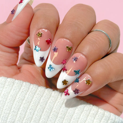 Wildflower Flutter Colorful Resin Rhinestones Mix Butterfly Flower Crystal Spring Garden Floral Junk Nail Trend