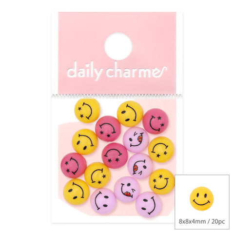 Kawaii Resin Cabochon Mix / Smiley Vibes  Y2K Nail Decor Charms Cute Faces