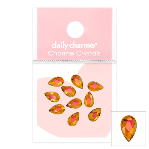 Charme Crystal Pear Flatback Rhinestone / Astral Pink Crystal for Nail Art Good Quality