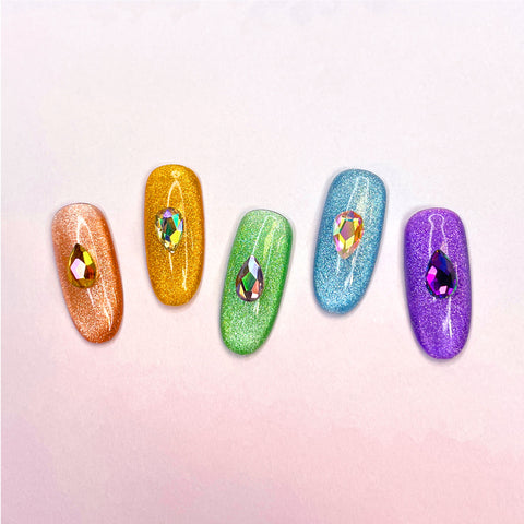 Charme Crystal Pear Flatback Rhinestone / Crystal AB Quality Rhinestone for Nail Art Blings