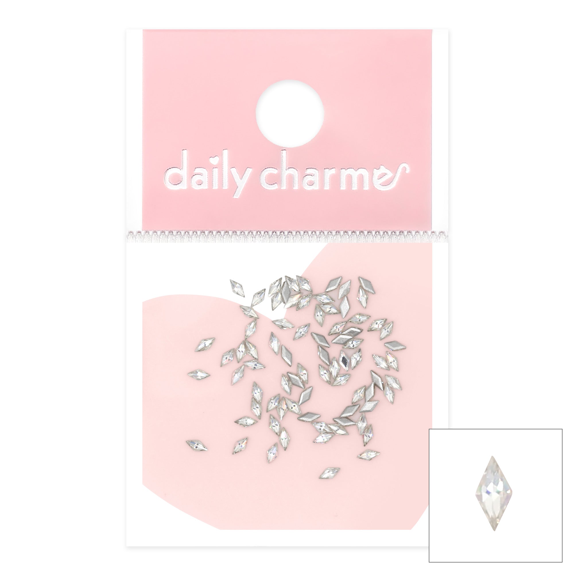 Charme Crystal Mini Rhombus Flatback Rhinestone / Clear