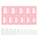 Charme Gel Extension Tips / Ballerina / Medium / Matte Clear Soft Gel X