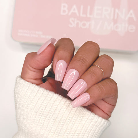 Charme Gel Extension Tips / Ballerina / Short / Matte Clear Soft Gel X