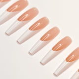 Charme Gel Extension Tips / Coffin / Extra Long / French Tip Soft Gel X