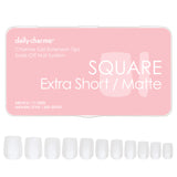 Charme Gel Extension Tips / Square / Extra Short / Matte Clear Soft Gel X