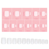 Charme Gel Extension Tips / Square / Extra Short / Matte Clear Soft Gel X