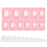 Charme Gel Extension Tips / Oval / Extra Short / Matte Clear Soft Gel X