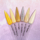 Charme Gel Rainbow Lover Yellow Collection / 6 Colors Creme, Reflective Glitter, Holographic, Pearl Shimmer, Tinted Glass