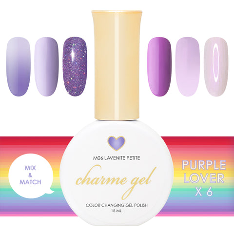 Charme Gel Rainbow Lover Purple Collection / 6 Colors