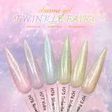 Charme Gel Twinkle Fairy Iridescent Flash Collection / 6 Colors Pastel Beige Yellow Green Blue Purple Pink