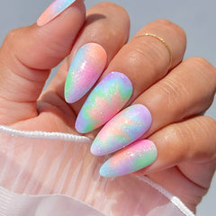 Charme Gel Magic Pony Shimmer Jelly Collection / 6 Colors Iridescent Holo Nail Polish Summer Trend 2024 Rainbow Tie Dye