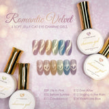 Charme Gel Romantic Velvet Cat Eye Collection / 6 Colors Pastel Jelly Magnetic Polish