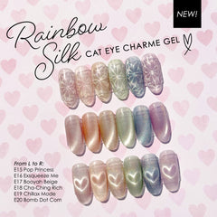 Charme Gel / Cat Eye E16 Exsqueeze Me Orange Holo Holographic Silk Magnetic Nail Polish Trendy Summer
