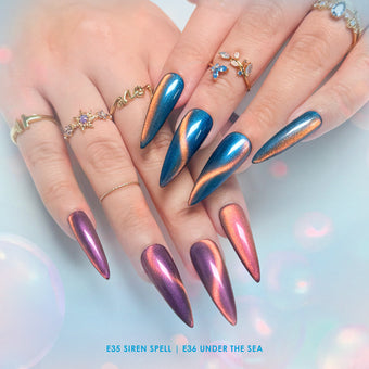 Charme Gel Mermaid Chameleon Cat Eye Magnetic Nail Polish Pink Blue Purple Orange