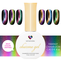 Charme Gel nail polish with chameleon cat eye effect on nails Magnetic Colorful Multi Color Changing