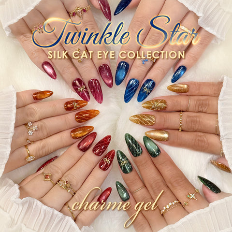 Charme Gel / Cat Eye E59 Cosmo Blue Aura Nail Polish Magnetic Holiday Galaxy