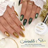 Charme Gel Nail Polish Holiday Twinkle Star Silk Cat Eye Magnetic Green Gold Festive Must-have Colors