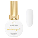 Charme Gel Nail Polish / 002 Perfect White Opqaue Creamy Best