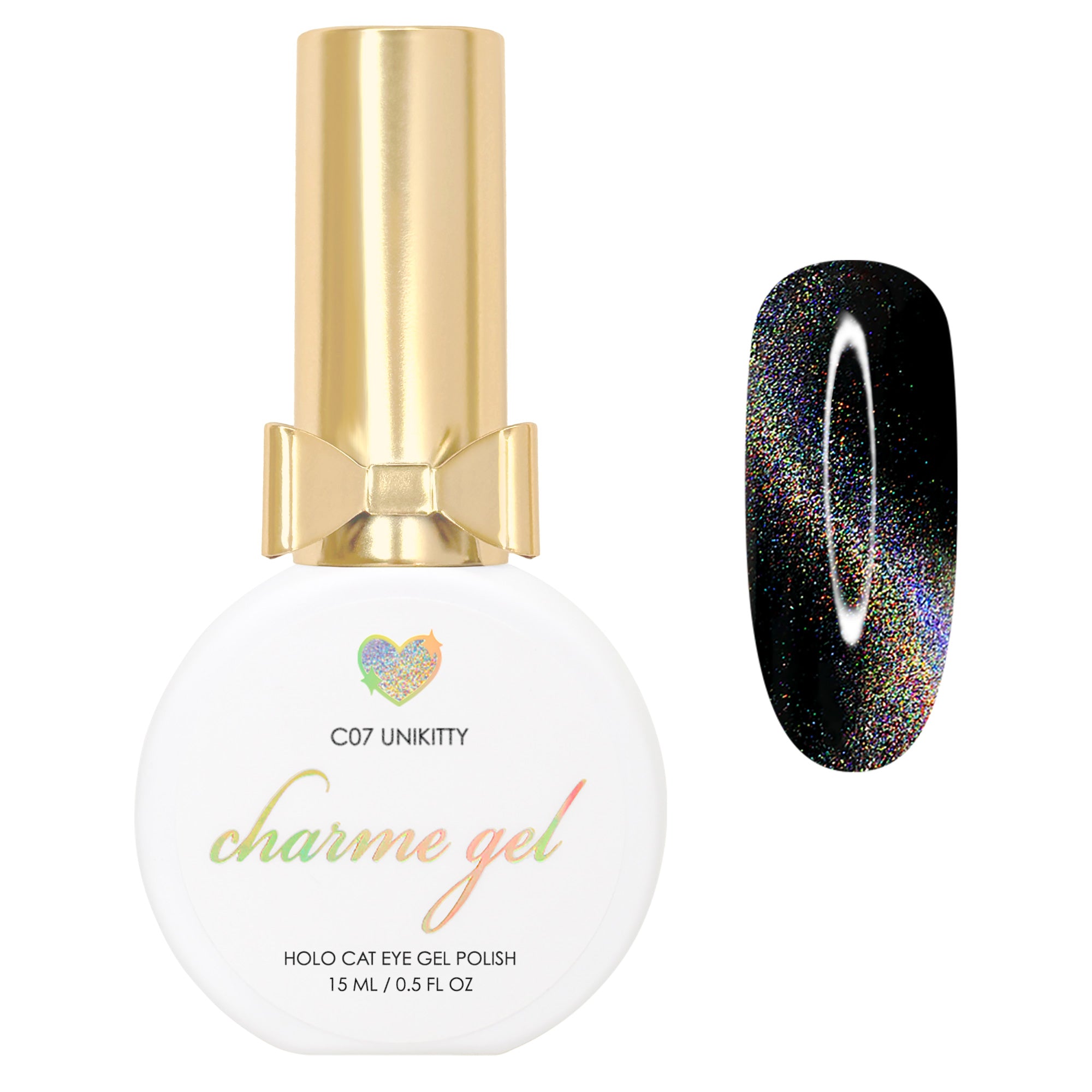 Charme Gel / Cat Eye C07 Unikitty Holographic Holo Nail Polish Cateye HEMA TPO FREE