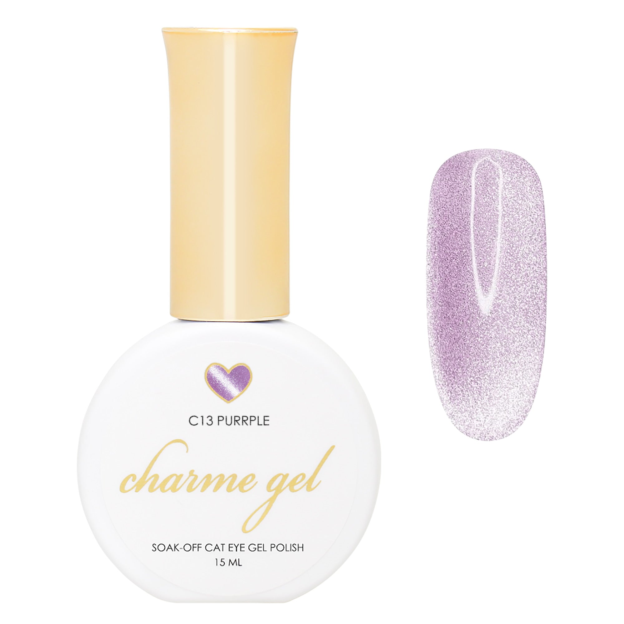Charme Gel / Cat Eye C13 Purrple Pastel Purple Lilac Velvet Nail Polish Fashion