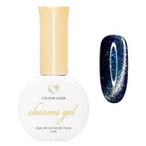 Charme Gel / Cat Eye C20 Star Gazer Blue Iridescent Magnetic Nail Polish Silver Galaxy Trend