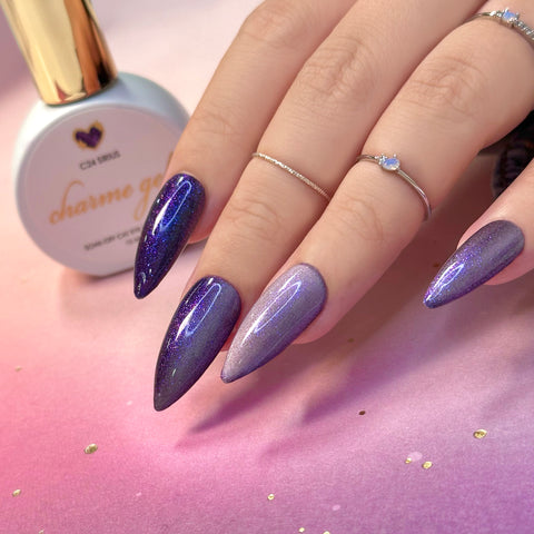 Charme Gel / Cat Eye C24 Sirius Purple Blue Magnetic Galaxy Nail Polish Nail Art