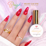 Charme Gel / Cat Eye C27 Cattitude Bright Cherry Red Magnetic Polish Nail 