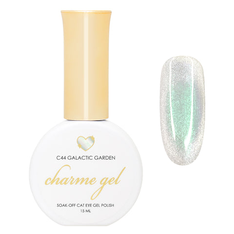 Charme Gel / Cat Eye C44 Galactic Garden Green Magnetic Nail Polish Iridescent Quality