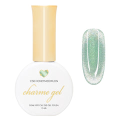 Charme Gel / Cat Eye C50 Honeymeowlon Green Mint Magnetic Nail Polish