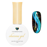 Charme Gel / Cat Eye C70 Midnight Magic Aqua Blue Teal Magnetic Nail Polish