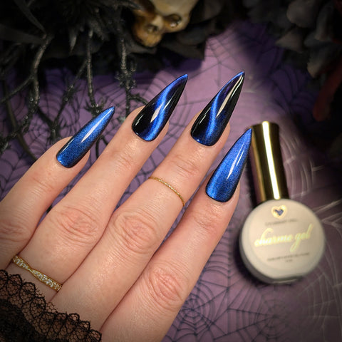 Charme Gel / Cat Eye C72 Serenity Spell Blue Nail Polish Magnetic Fall Winter