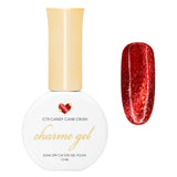 Charme Gel / Cat Eye C73 Candy Cane Crush Red Nail Polish Glitter