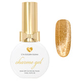 Charme Gel / Cat Eye C76 Golden Gleam Gold Glitter Nail Polish Magnetic Festive New Year Christmas