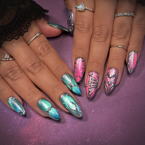Charme Gel / Cat Eye C84 Blue My Mind Aqua Teal Magnetic Nail Polish Super Shine Bold Summer Color Trend Water