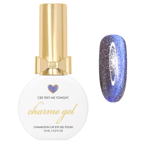 Charme Gel / Cat Eye C85 Text Me Tonight Blue Indigo Magnetic Nail Polish Color Shifting