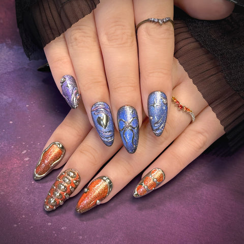 Charme Gel / Cat Eye C85 Text Me Tonight Blue Indigo Magnetic Nail Polish Color Shifting