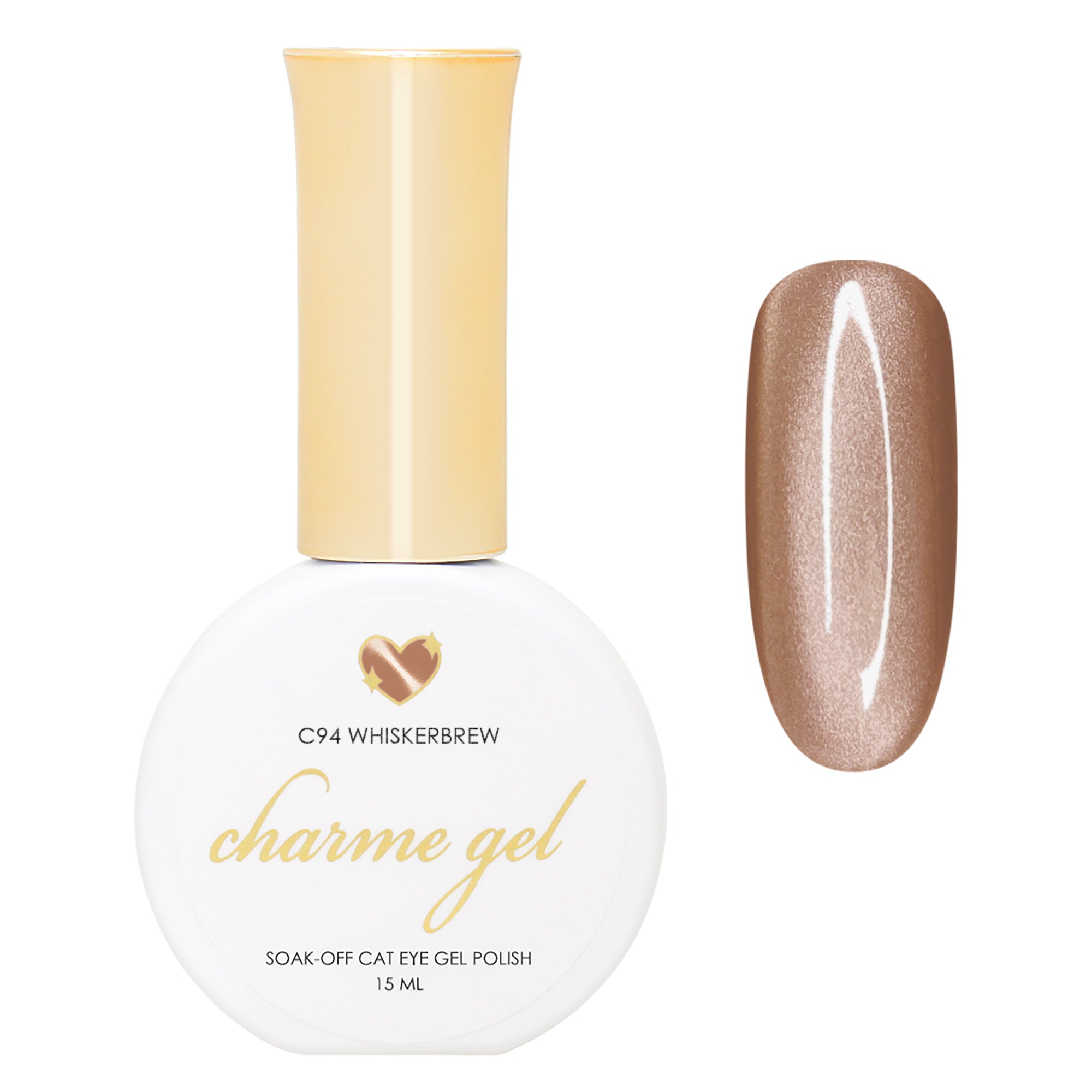 Charme Gel / Cat Eye C94 Whiskerbrew Brown Fall Magnetic Nail Polish Color Trendy 2024 Coffee