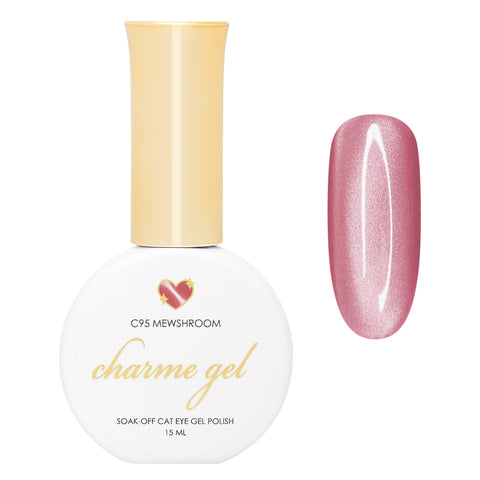 Charme Gel / Cat Eye C95 Mewshroom Mauve Red Pink Magnetic Nail Polish