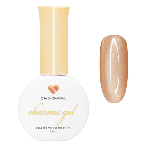 Charme Gel / Cat Eye C96 Enchantail Caramel Brown Magnetic Nail Polish Dark Beige Cottagecore