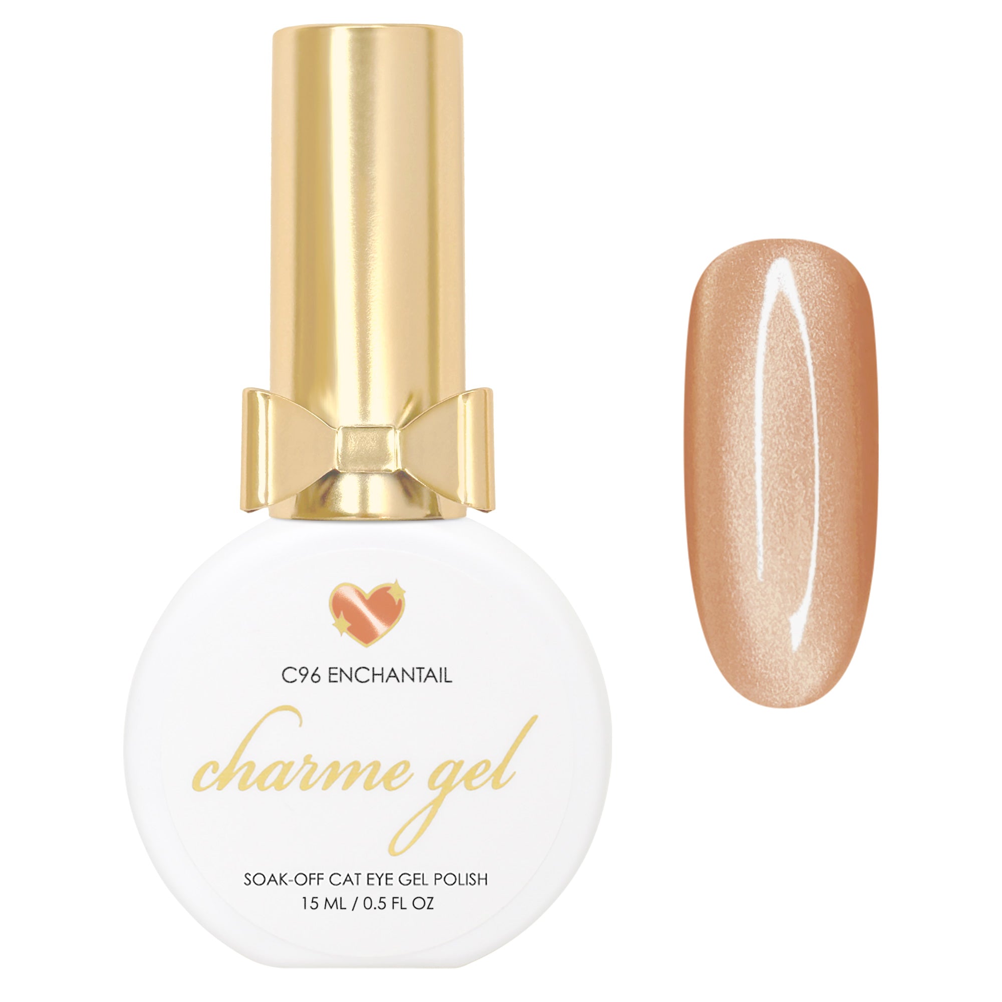 Charme Gel / Cat Eye C96 Enchantail Caramel Brown Magnetic Nail Polish Dark Beige Cottagecore
