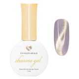 Charme Gel / Cat Eye E14 Violets are Blue Pastel Purple Golden Shimmer Magnetic Polish Spring