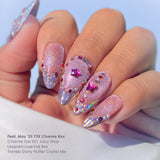 Charme Gel Cat Eye E21 Juicy Drop Pink Holo Holographic Silk Magnetic Nail Polish