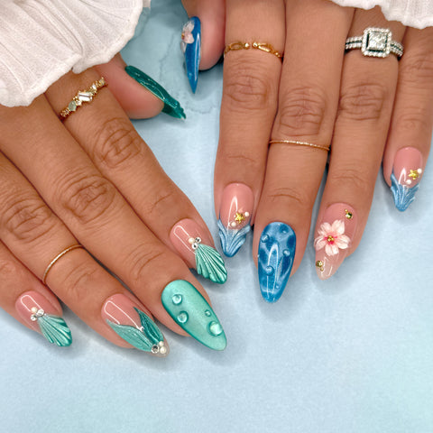Charme Gel Nail Polish Cat Eye E22 Blue Horizon Magnetic Ocean Color Shimmer Summer Musthave